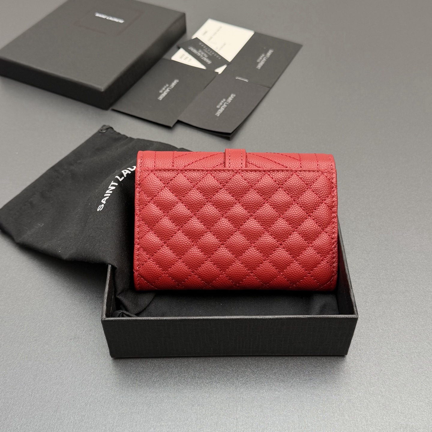 Saint Laurent YSL 생로랑 마틀라세 소형 믹스 퀼팅 지갑