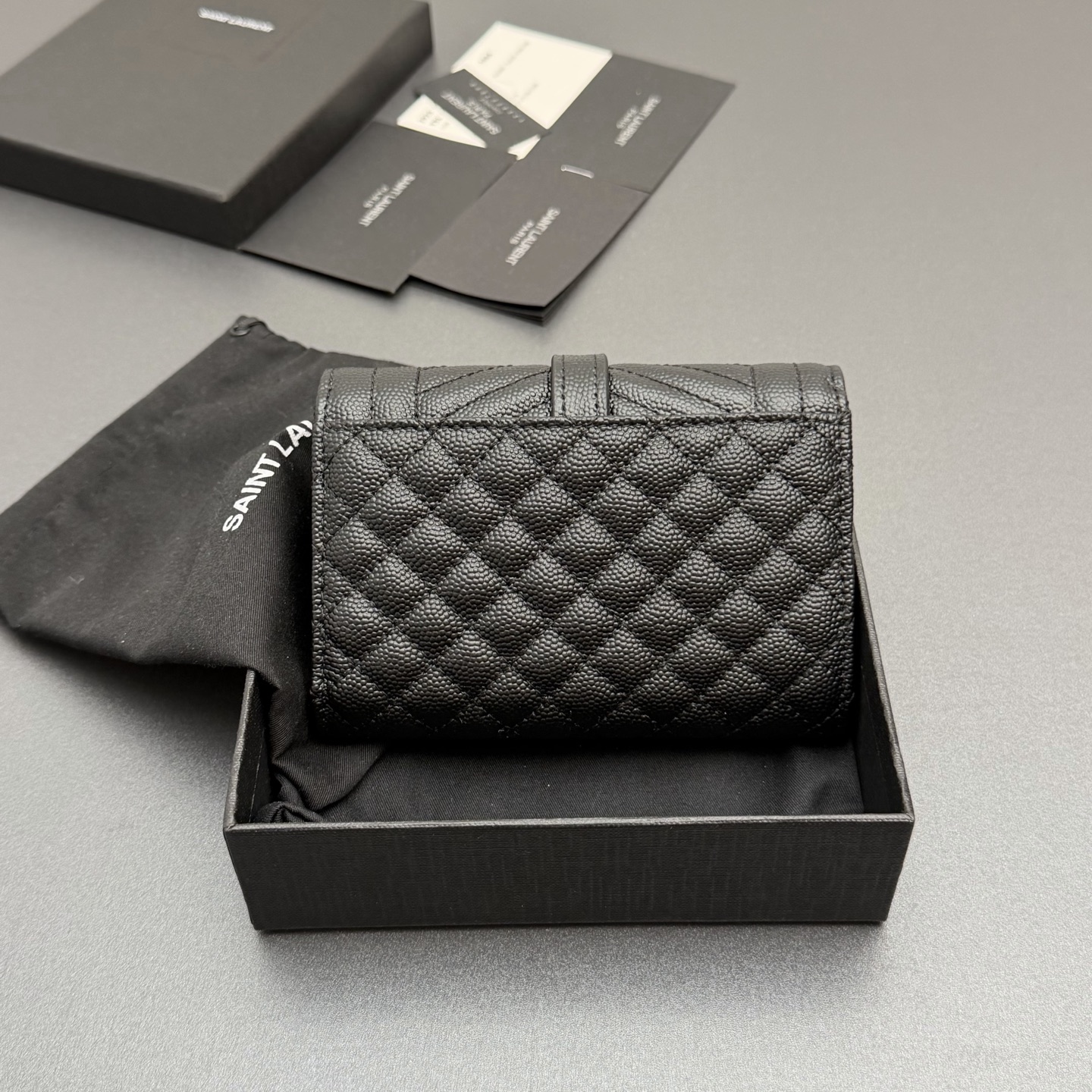 Saint Laurent YSL 생로랑 마틀라세 소형 믹스 퀼팅 지갑