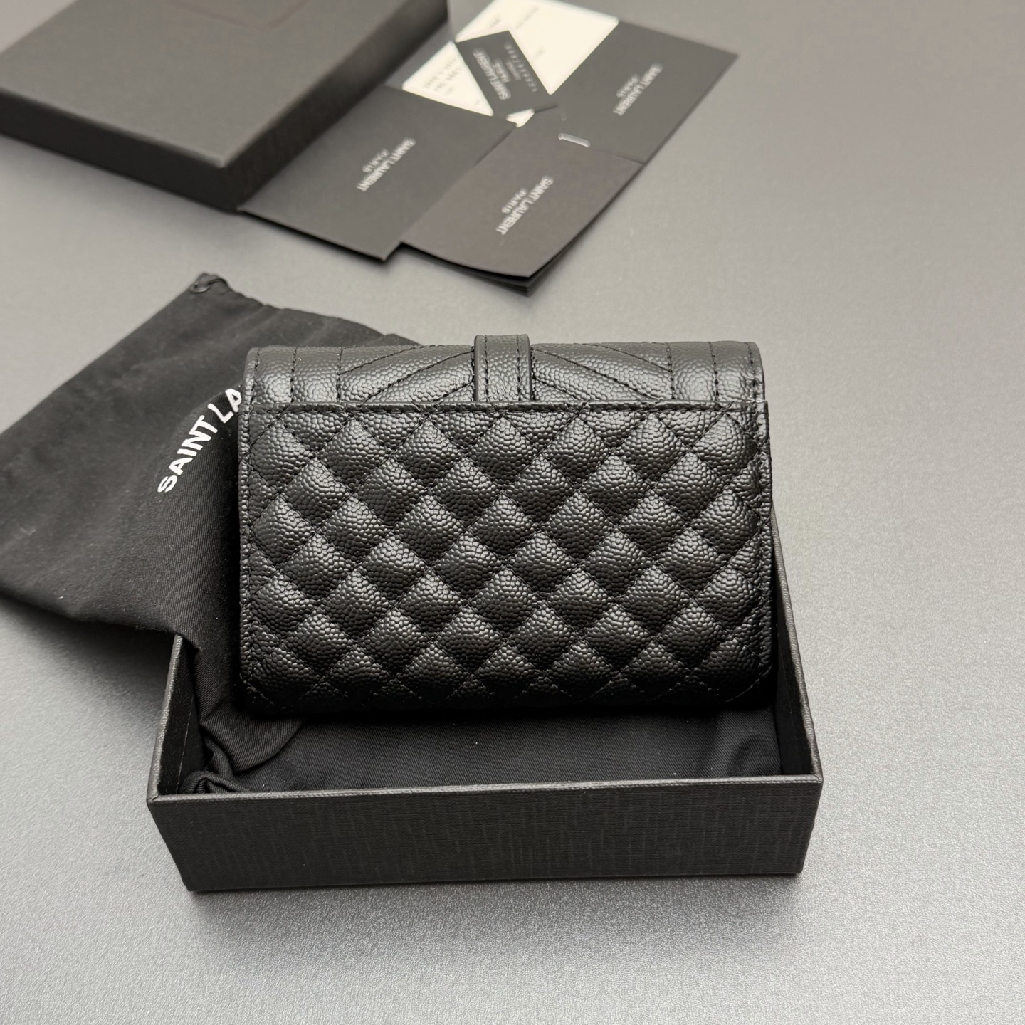 Saint Laurent YSL 생로랑 마틀라세 소형 믹스 퀼팅 지갑