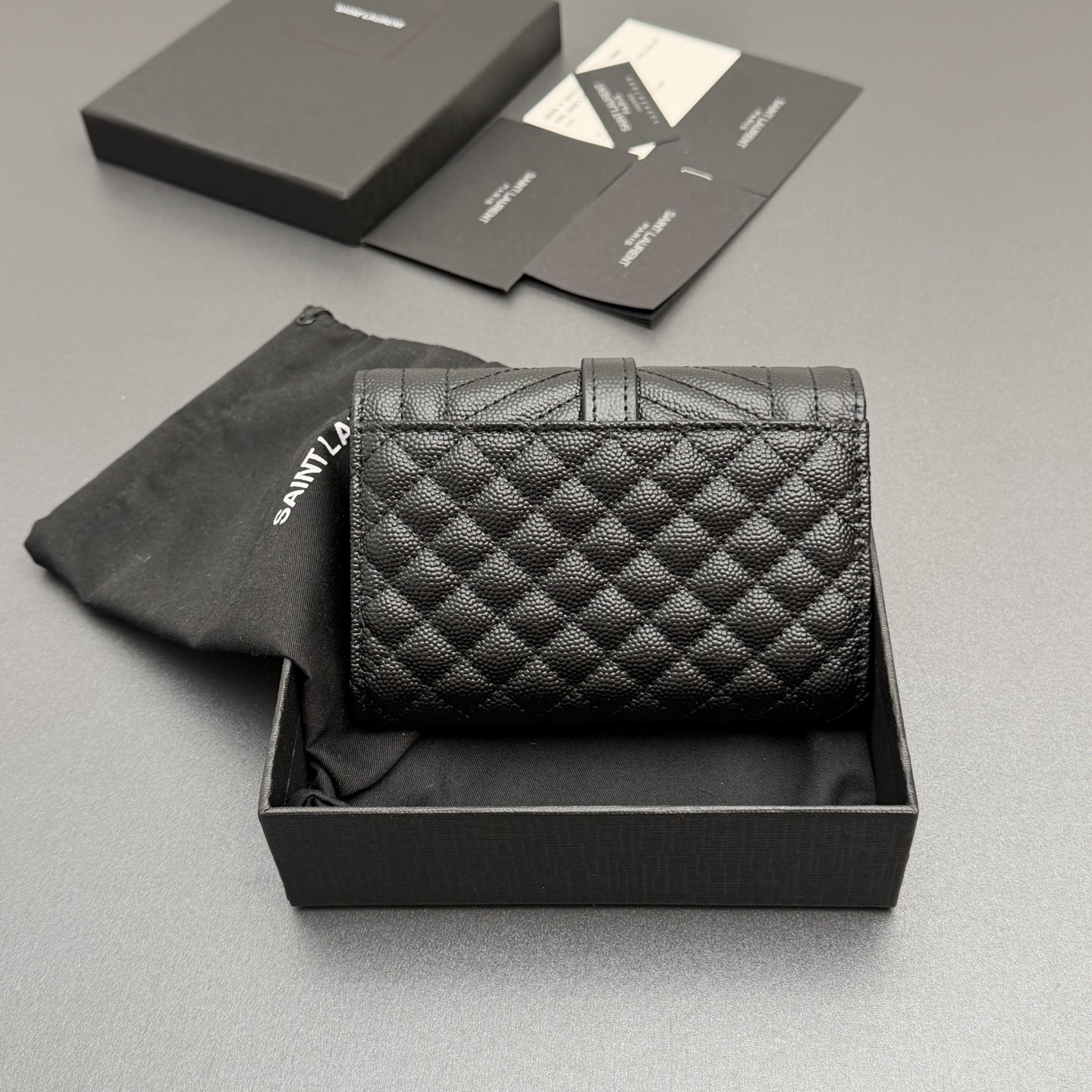 Saint Laurent YSL 생로랑 마틀라세 소형 믹스 퀼팅 지갑