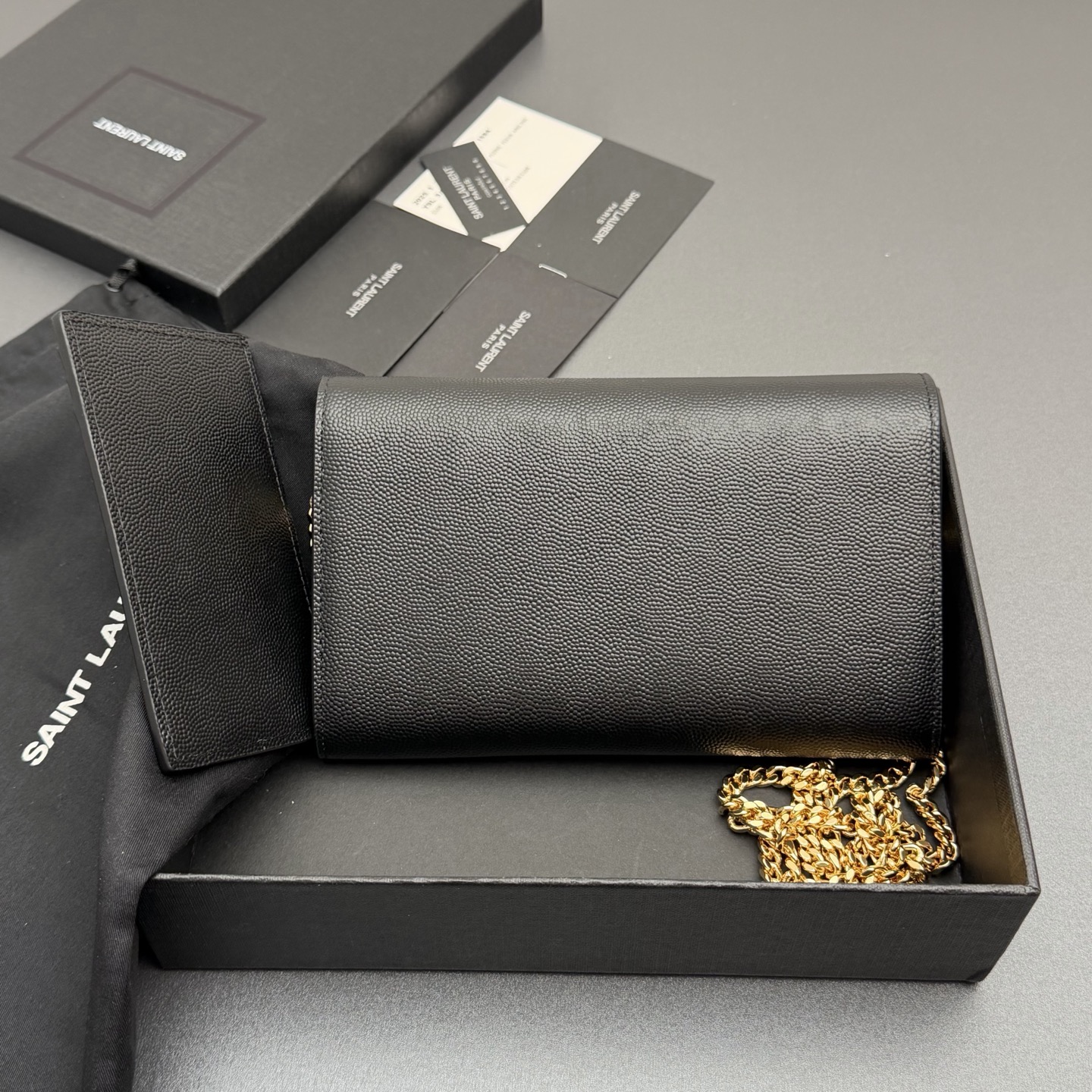 Saint Laurent YSL 생로랑 ENVELOPE 엔벨로프 그레인 레더 체인백 (WOC) 가방