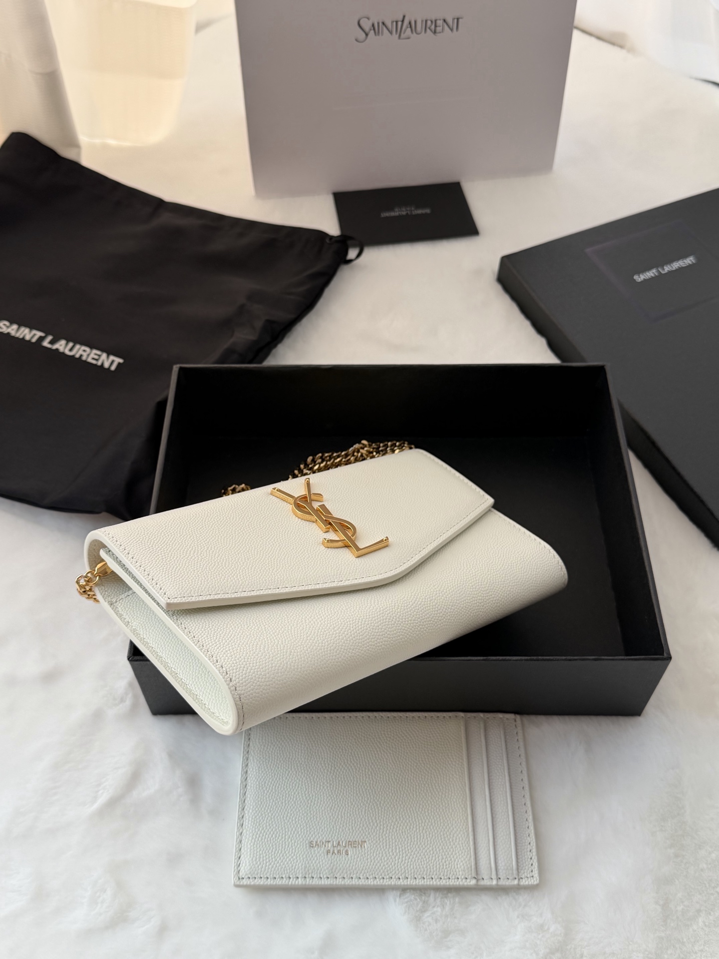 Saint Laurent YSL 생로랑 ENVELOPE 엔벨로프 그레인 레더 체인백 (WOC) 가방