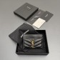 Saint Laurent YSL 생로랑 마틀라세 램스킨 카드 홀더 지갑