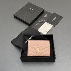 Saint Laurent YSL 생로랑 마틀라세 그레인 레더 카드 홀더 지갑