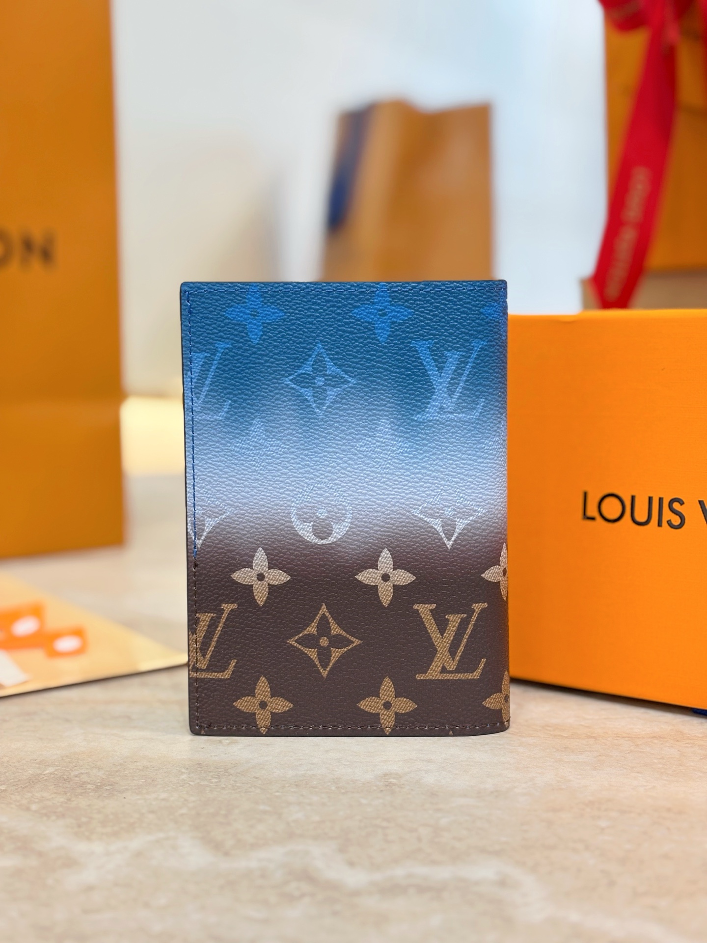 Louis Vuitton LV 루이비통 포켓 오거나이저 - 그라디언트 블루 카드 지갑