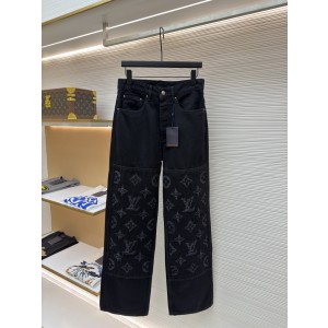 루이비통(LV) 워싱 디스트로이드 데님 팬츠 의류