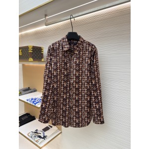 루이비통(LV) 오버랩 패턴 프린트 장소매 셔츠 의류