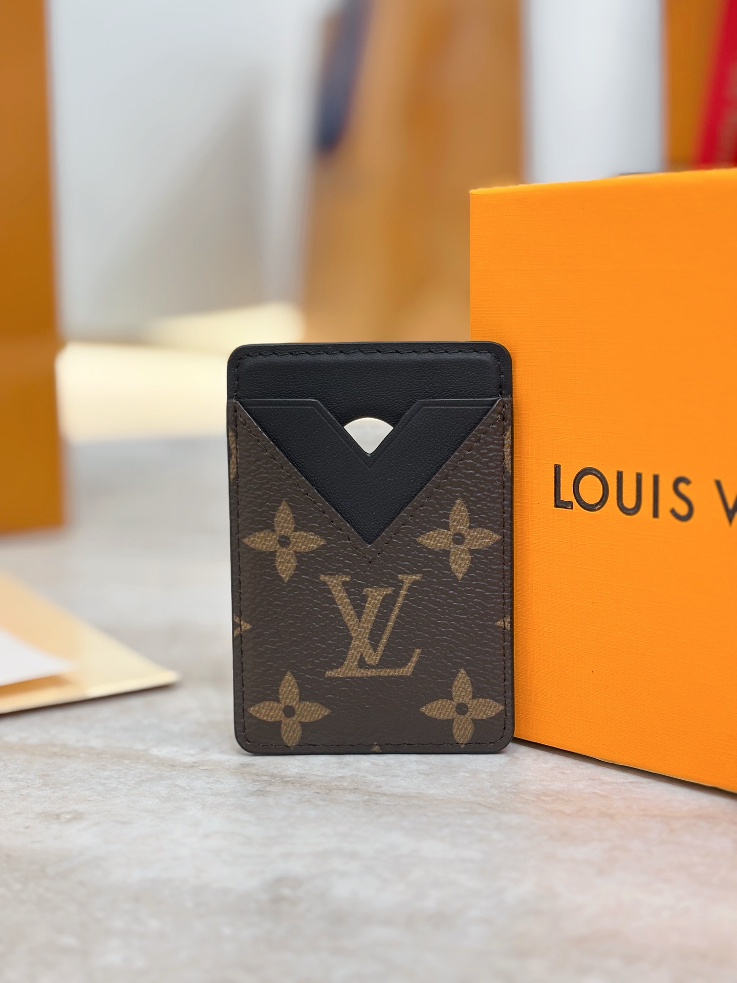Louis Vuitton LV 루이비통 모노그램 블랙 카드 홀더 지갑 M13185
