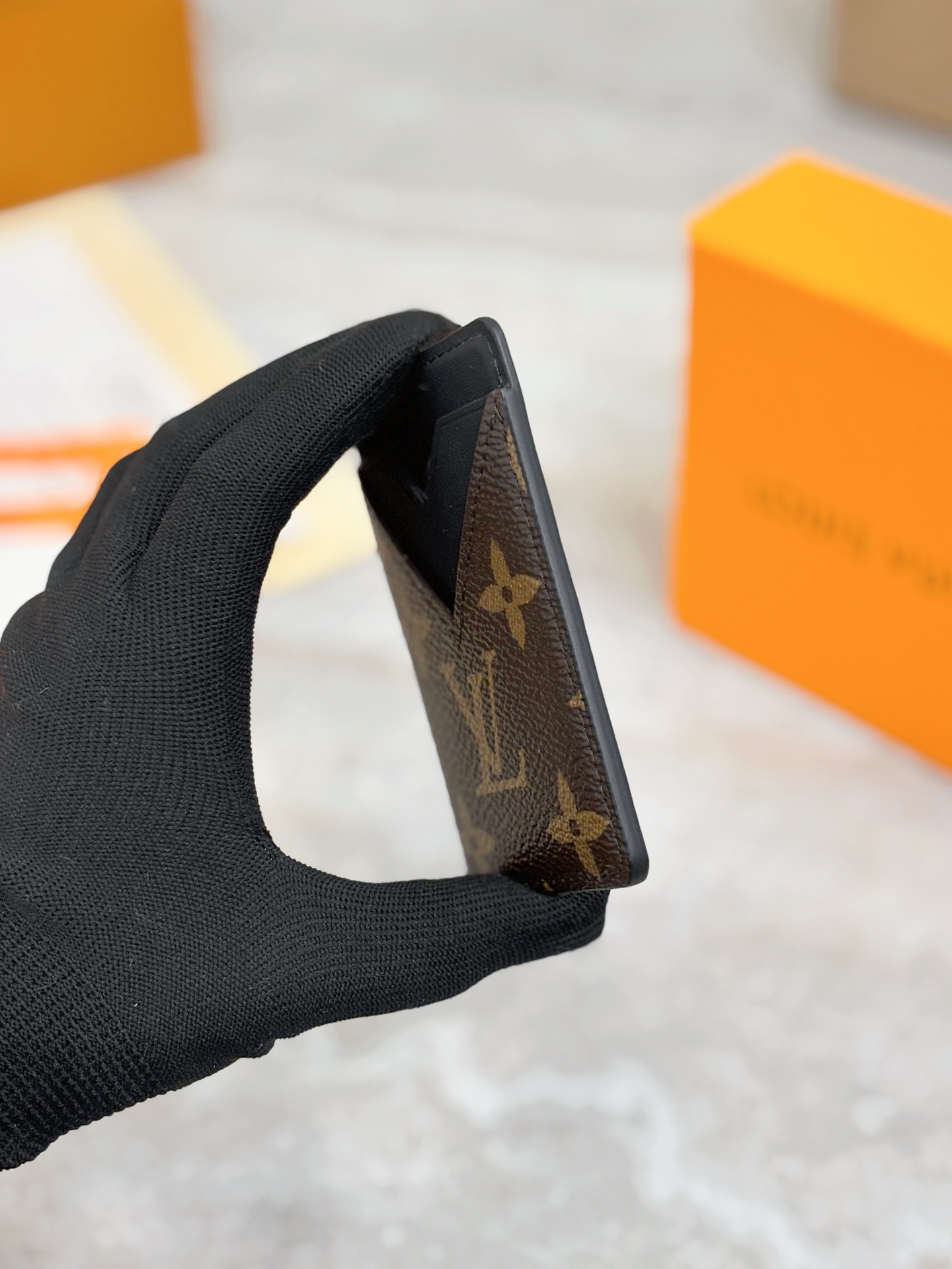 Louis Vuitton LV 루이비통 모노그램 블랙 카드 홀더 지갑 M13185