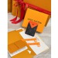 Louis Vuitton LV 루이비통 모노그램 이클립스 오렌지 카드 홀더 지갑 M26028