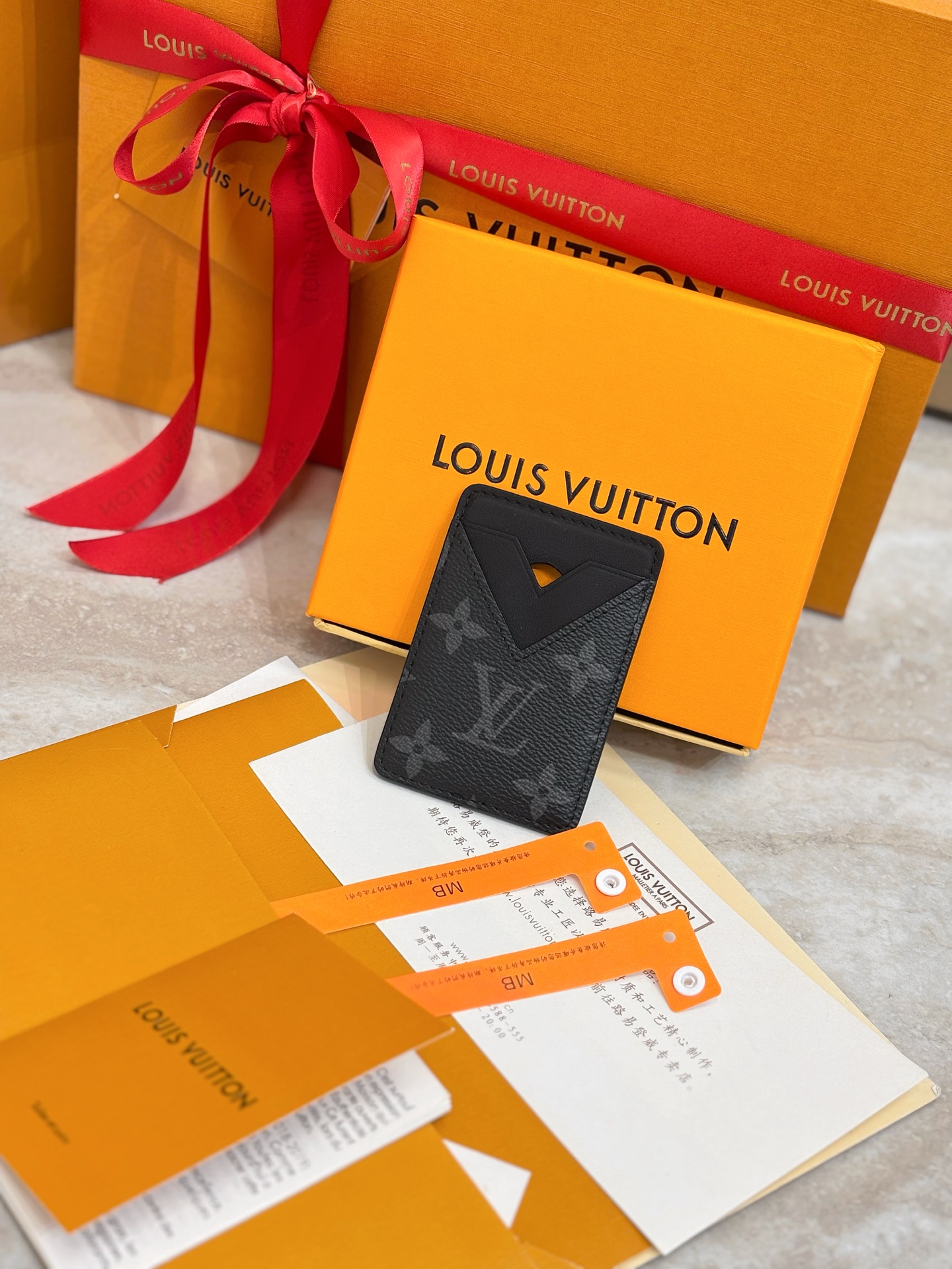 Louis Vuitton LV 루이비통 모노그램 이클립스 블랙 카드 홀더 지갑 M12602