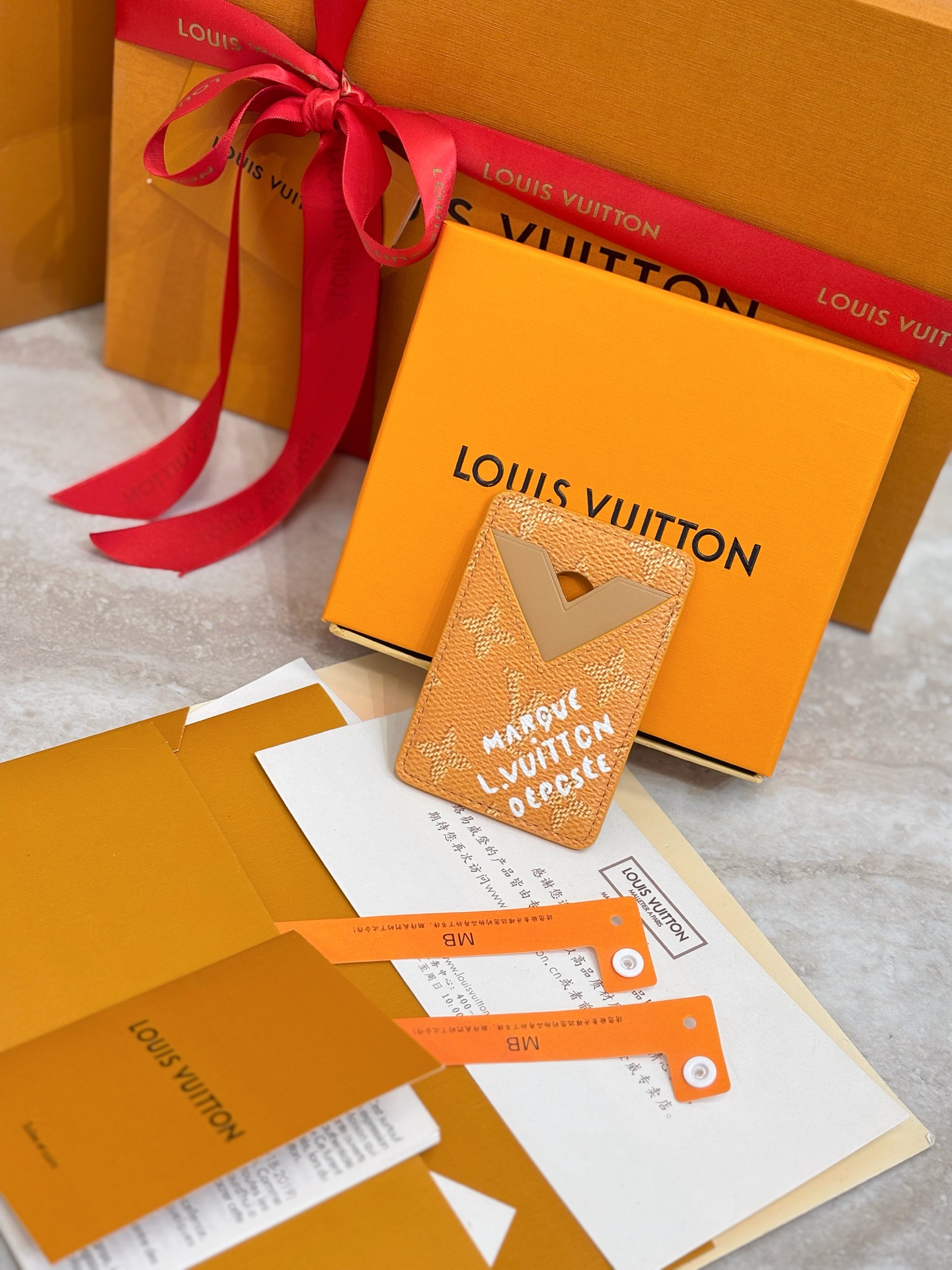 Louis Vuitton LV 루이비통 모노그램 옐로우 카드 홀더 지갑 M26947