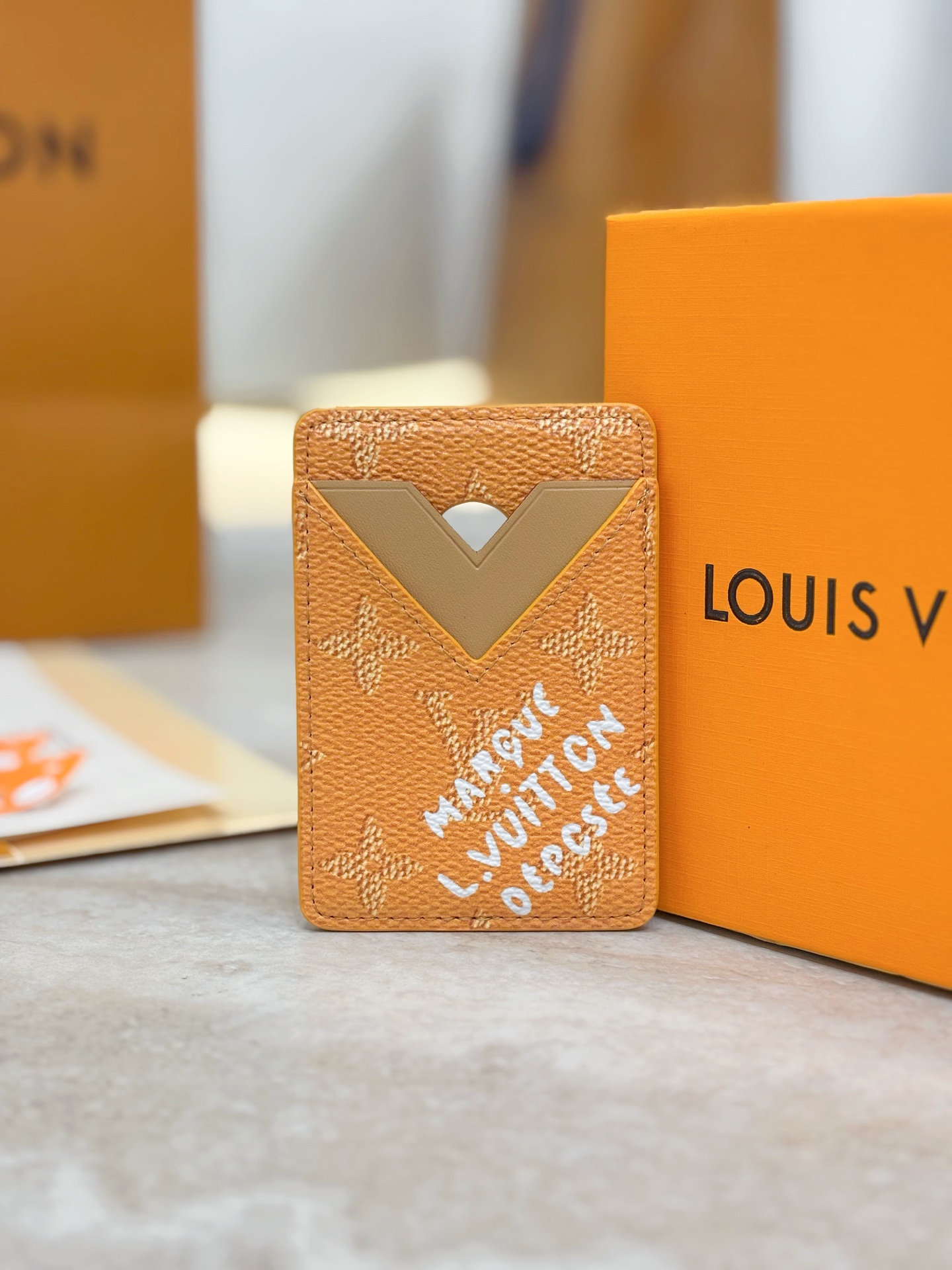 Louis Vuitton LV 루이비통 모노그램 옐로우 카드 홀더 지갑 M26947