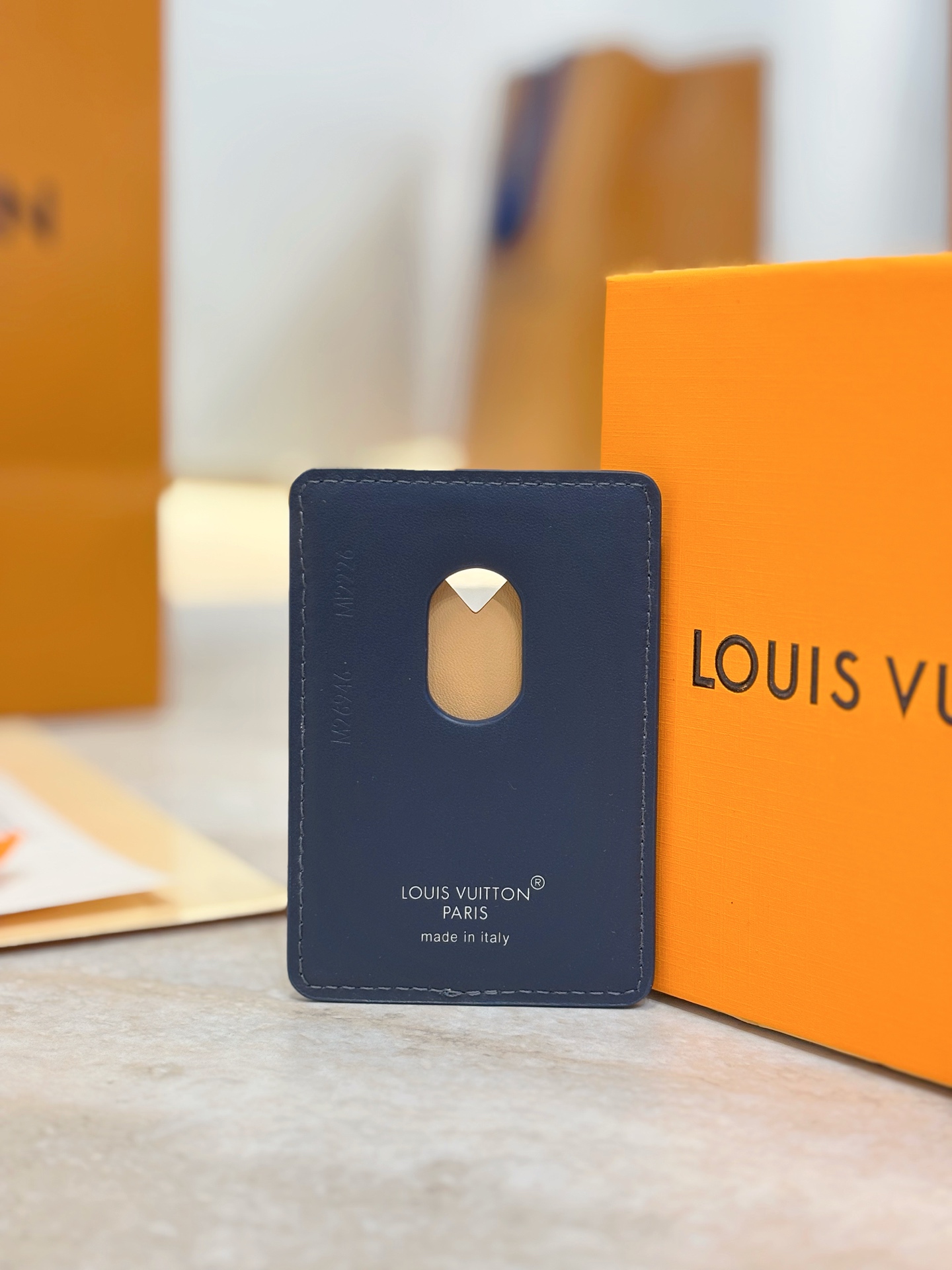 Louis Vuitton LV 루이비통 모노그램 블루 카드 홀더 지갑 M26946