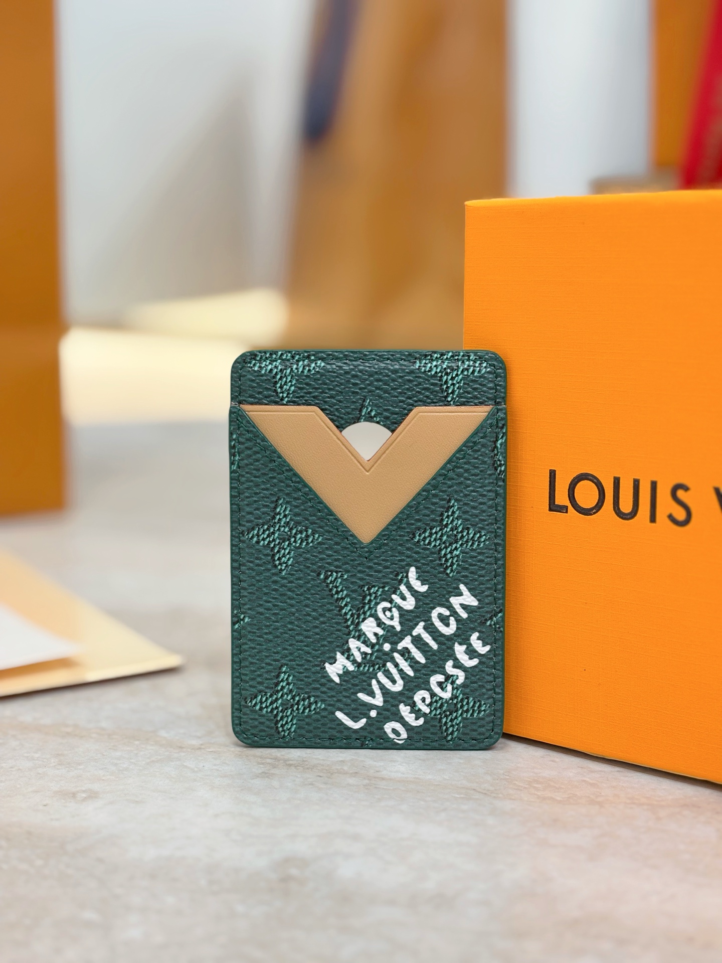 Louis Vuitton LV 루이비통 모노그램 그린 카드 홀더 지갑 M26949