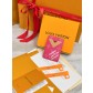Louis Vuitton LV 루이비통 모노그램 푸시아 카드 홀더 지갑 M26944