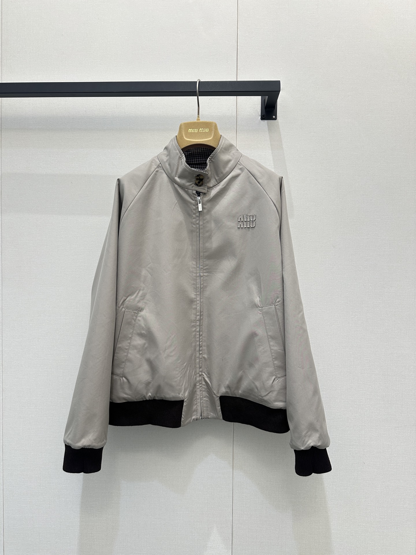 miumiu 미우미우 리버서블 체크 울 자켓 재킷 의류