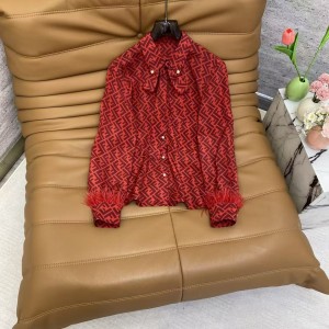 펜디(FENDI) FF 모노그램 헤비 실크 깃털 셔츠 의류