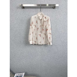 Valentino 발렌티노(VLT) 스프링 가든 실크 타이 블라우스 셔츠 의류