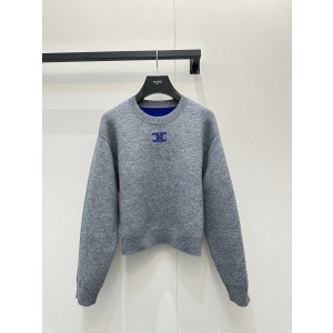 셀린느(Celine) 자수 로고 라운드 니트 의류