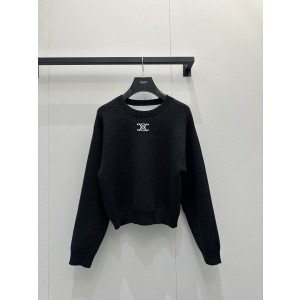 셀린느(Celine) 자수 로고 라운드 니트 의류