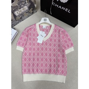 디올(Dior) 오블리크 다이아몬드 반팔 니트 의류