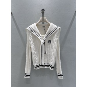 로에베(Loewe) 세일러 카라 꽈배기 니트 의류