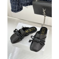 로에베(LOEWE) 리본 스퀘어토 슬리퍼 신발