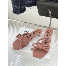 로에베(LOEWE) 리본 캣힐 슬리퍼 신발