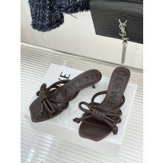 로에베(LOEWE) 리본 캣힐 슬리퍼 신발