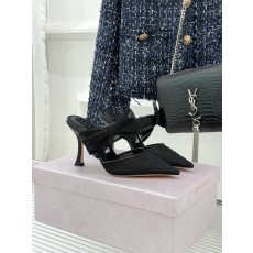 지미추(Jimmy Choo) 리본 포인티드 뮬 힐 슬리퍼 신발