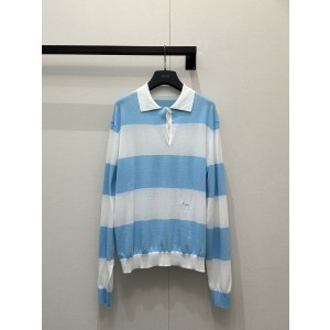 Dior CD 디올 스트라이프 폴로 긴팔 니트 의류