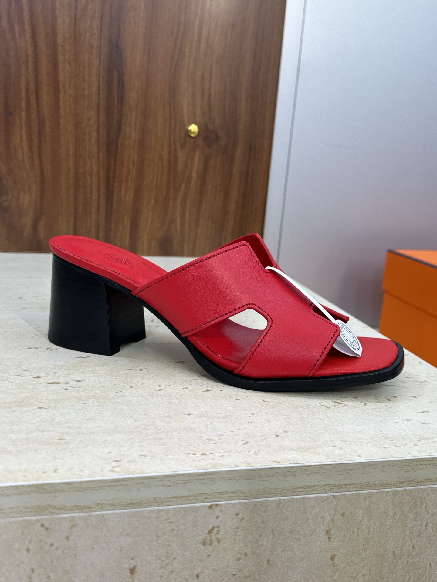 에르메스(HERMES)  굵은굽 슬리퍼 샌들 신발