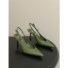 Prada 프라다 런웨이 컬렉션 리본 슬링백 힐 구두 신발