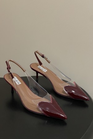 ALAIA 알라이아 26ss HIGH LOVE 하트 미드 힐 뮬 구두 신발