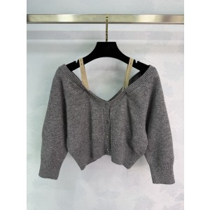 miumiu 미우미우 26SS 다크 그레이 울 가디건 의류