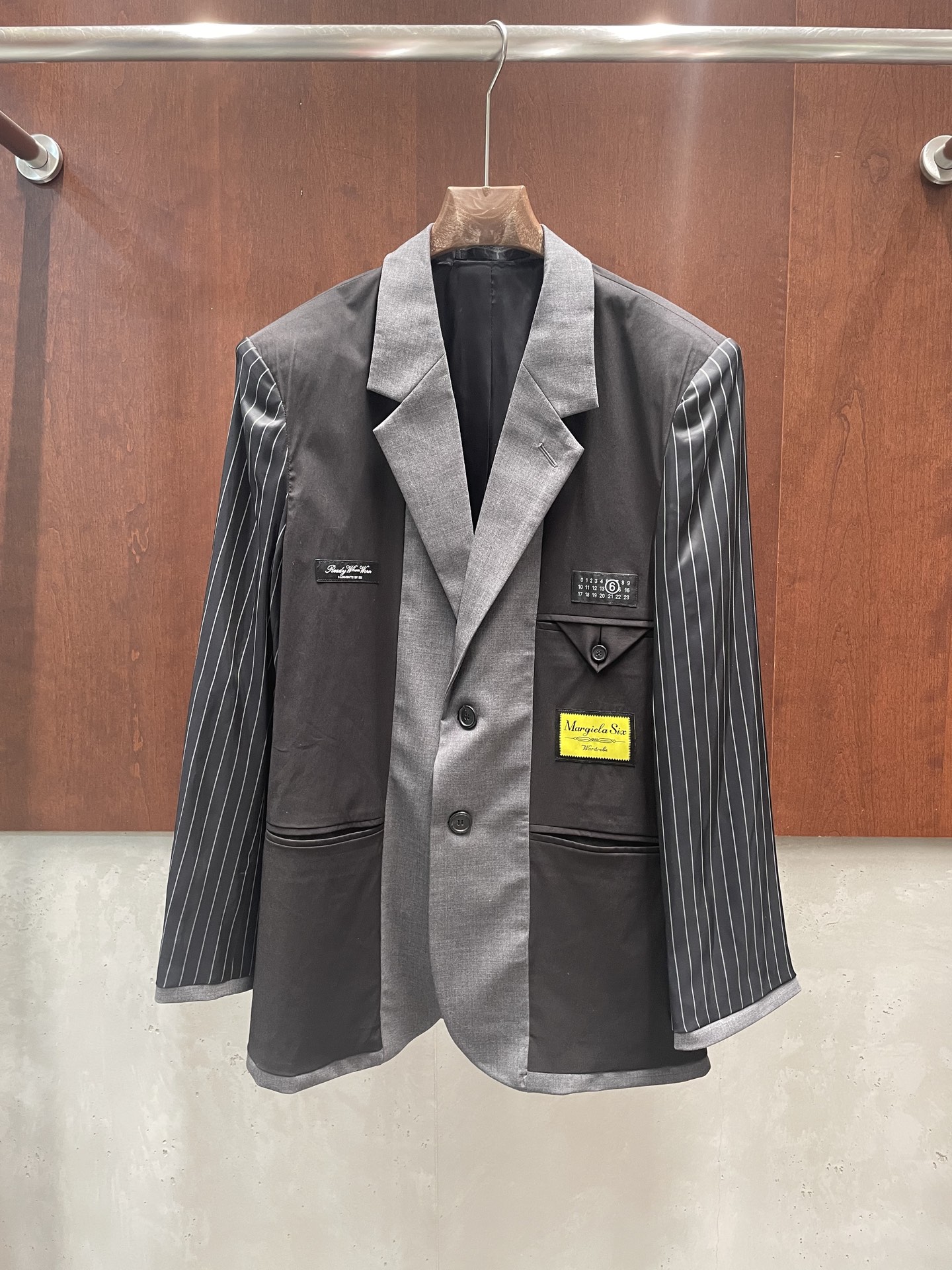 메종 마르지엘라(Maison Margiela) MM6 믹스 스트라이프 자켓 재킷 의류