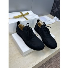 더로우(The Row) 패턴 마모 레이스업 캐주얼 플랫 슈즈 신발