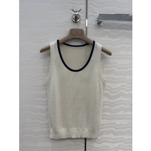 Brunello Cucinelli 브루넬로 쿠치넬리 올드머니 펀칭 U넥 베스트 민소매 나시 의류