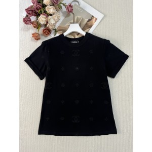 Chanel 샤넬 펀칭 자수 로고 반팔 티셔츠 의류