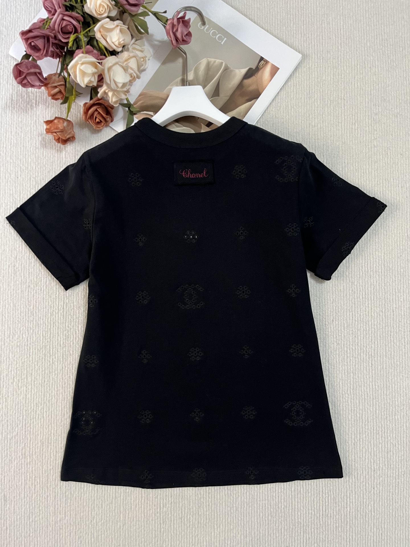 Chanel 샤넬 펀칭 자수 로고 반팔 티셔츠 의류