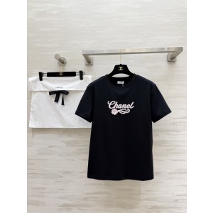 Chanel 샤넬 한정판 블랙 자수 반팔 티셔츠 의류