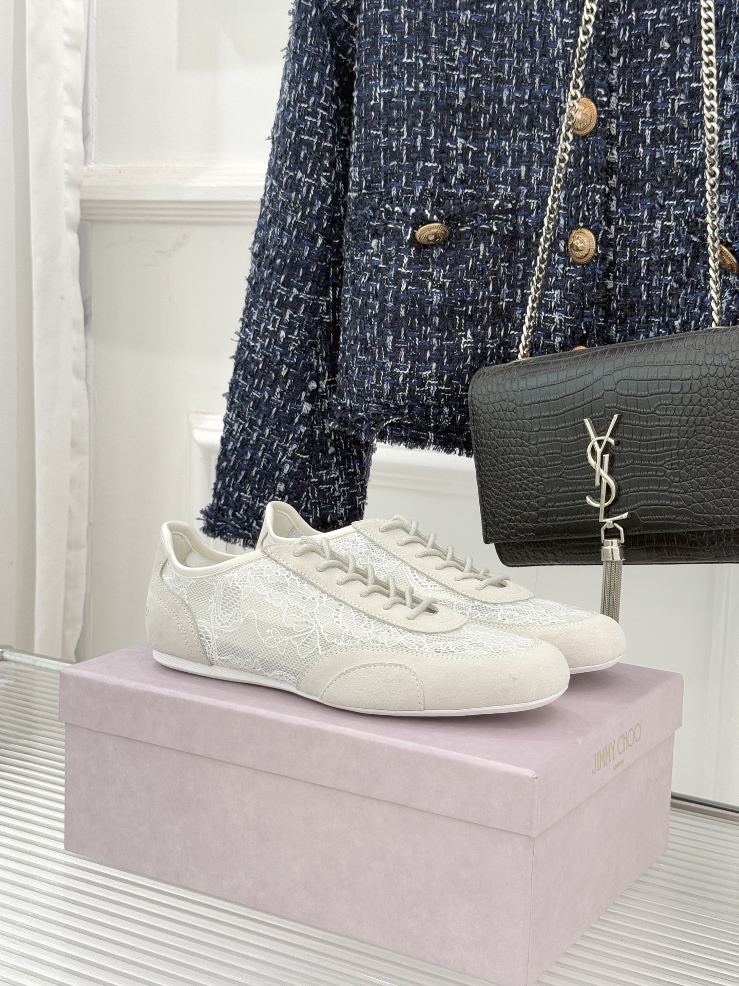 지미추(JIMMYCHOO) 레이스 캐주얼 스니커즈 신발