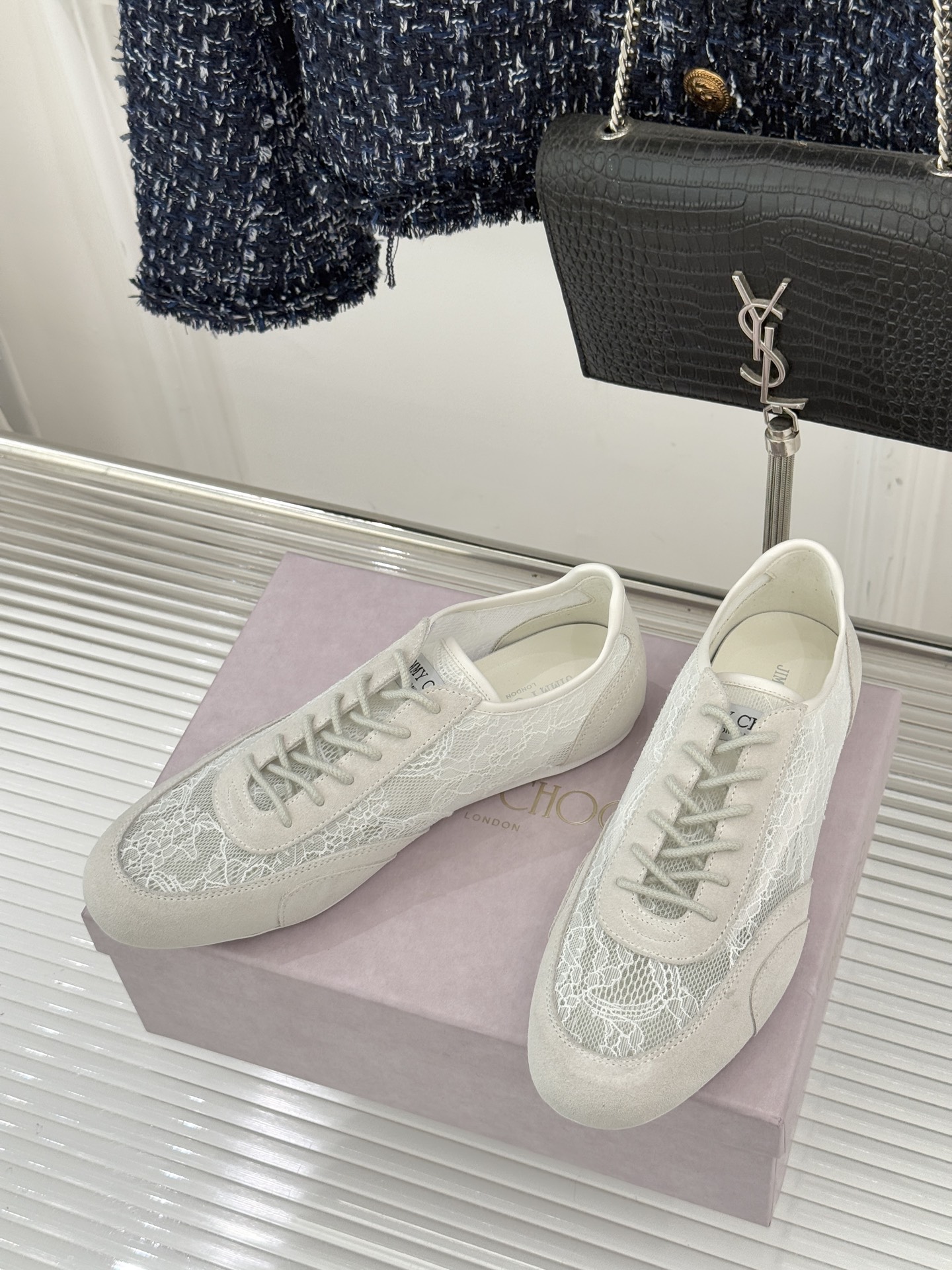 지미추(JIMMYCHOO) 레이스 캐주얼 스니커즈 신발