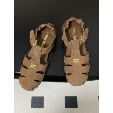 미우미우(MIU MIU) 로마 샌들 플랫 메리제인 발레 슈즈 신발