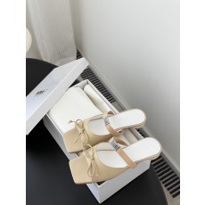 메종 마르지엘라(Maison Margiela) 스퀘어토 리본 뮬 슬리퍼 신발