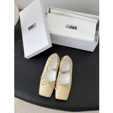 [Maison Margiela] MM6 메종 마르지엘라 스퀘어 토 리본 발레리나 단화 플랫 슈즈 신발