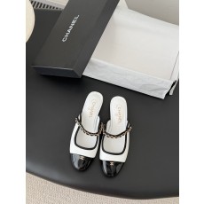 Chanel 25B 샤넬 체인 마리제인 슬링백 플랫 샌들 슈즈 신발