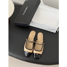 Chanel 25B 샤넬 체인 마리제인 슬링백 플랫 샌들 슈즈 신발