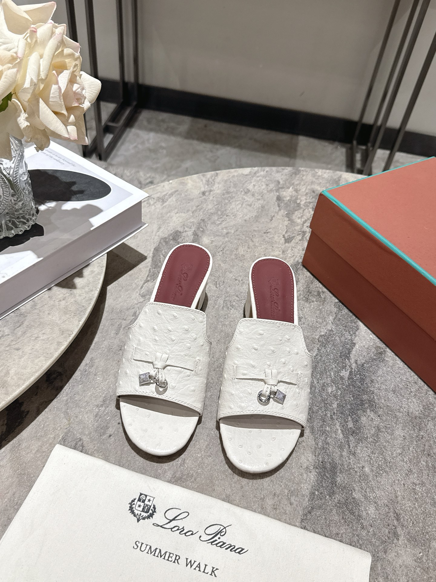 Loro Piana LP 로로 피아나 클래식 플랫/굽 뮬 슬리퍼 신발